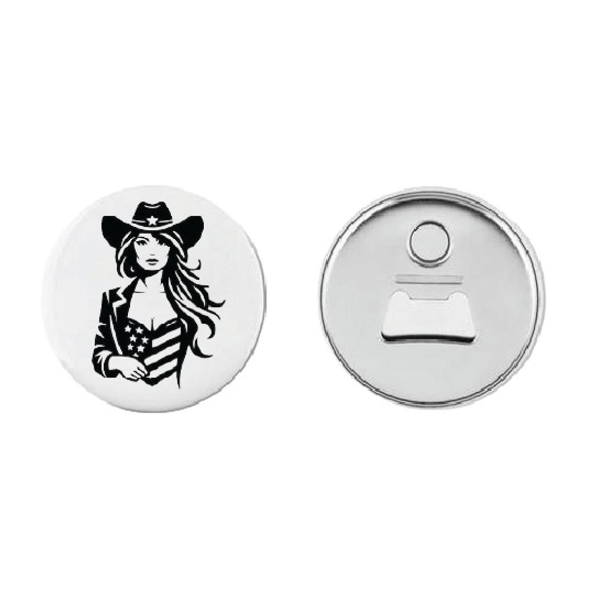 Cowgirl Button 55mm,Velg alternativ i menyen