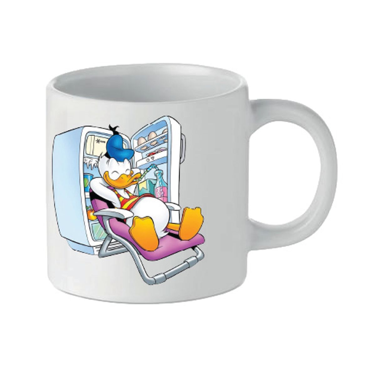 Donald Duck på solseng Barnekopp keramikk med eske- 150ml