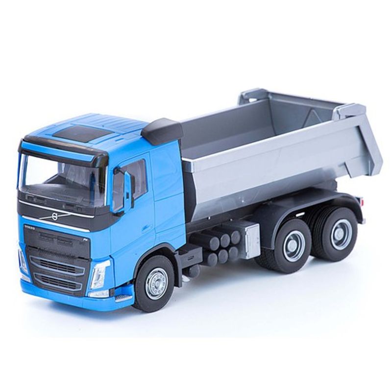 EMEK LASTEBIL VOLVO FH4 LOW CAB TIPPBIL 3 AKSLET, BLÅ 1:25 