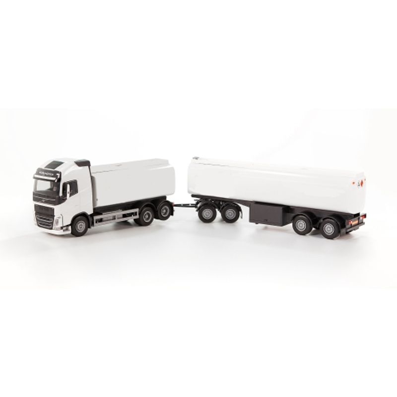 EMEK VOLVO TANKBIL MED HENGER, HVIT  1:25