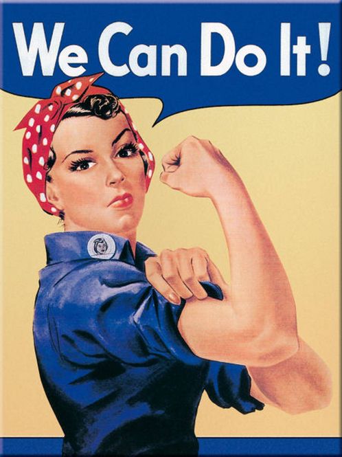 Hovedbilde Retro Rosie The Riveter Kjøleskapsmagnet