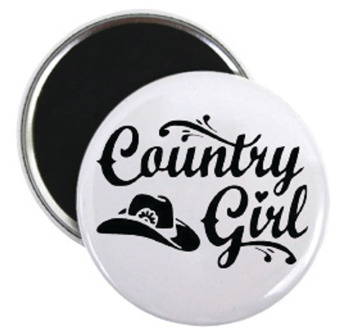 Country Girl Button 55mm, Velg alternativ i menyen