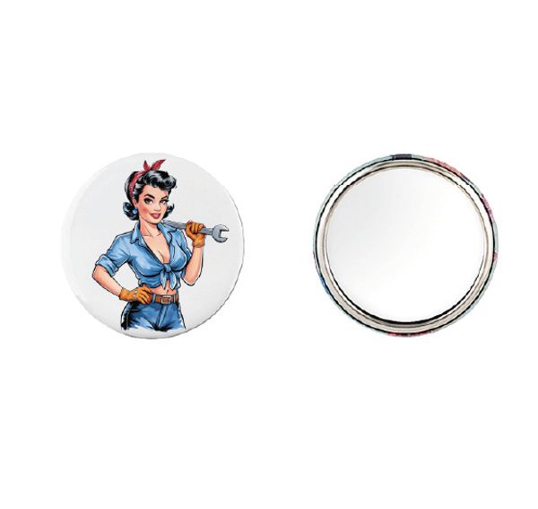 Hovedbilde Pin Up Girl/m Fastnøkkel Button 55mm, Velg ...